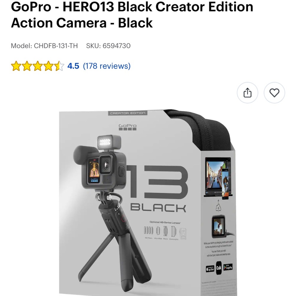 GoPro HERO13 Black with Tripod and Mic